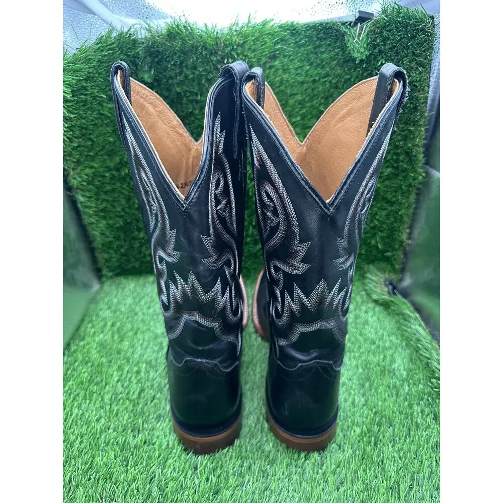 Cody James Westley Stockman BBS5 Western Boot Men's 10.5D Black Leather Cowboy